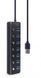 USB-хаб Gembird 7 ports Black з вимикачами (UHB-U3P7P-01) [605121], фото 1
