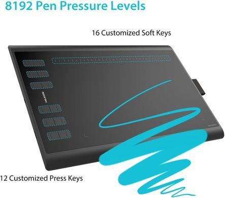 Графічний планшет Huion 10"x6.2" H1060P, MicroUSB, чорний (H1060P_HUION) [14752]