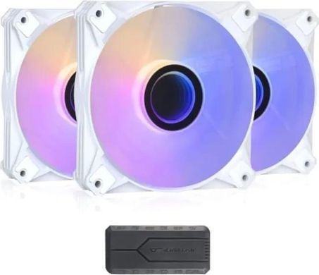 Набір із трьох вентиляторів для корпусу DARK FLASH INF8 PRO 3IN1, білий (INF8 PRO 3IN1 WHITE) [503321]