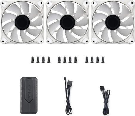 Набір із трьох вентиляторів для корпусу DARK FLASH INF8 PRO 3IN1, білий (INF8 PRO 3IN1 WHITE) [503321]
