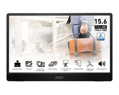Монітор портативний MSI 15.6" PRO MP161-E2U mHDMI, 2xUSB-C, MM, IPS, Cover (9S6-3PB70H-045) [112175]