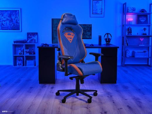 Крісло Trust GXT721SM Ruya Pro Superman edition, ПУ шкіра, Foldable Armrests, синій (25742_TRUST) [113677]