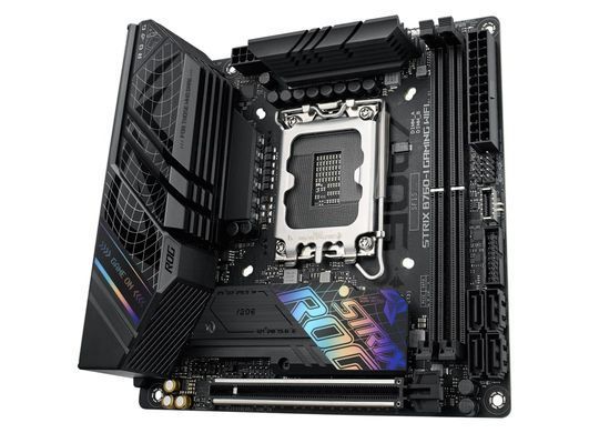 Материнcька плата ASUS ROG STRIX B760-I GAMING WIFI s1700 B760 2xDDR5 M.2 HDMI DP Wi-Fi BT mITX (90MB1D90-M1EAY0) [109485]
