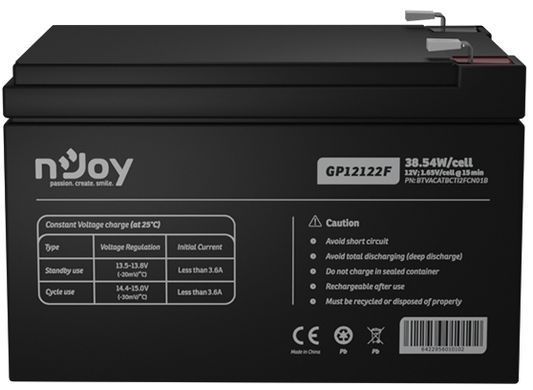 Акумуляторна батарея Njoy 12V 12AH (BTVACATBCTI2FCN01B) AGM (GP12122F) [615340]