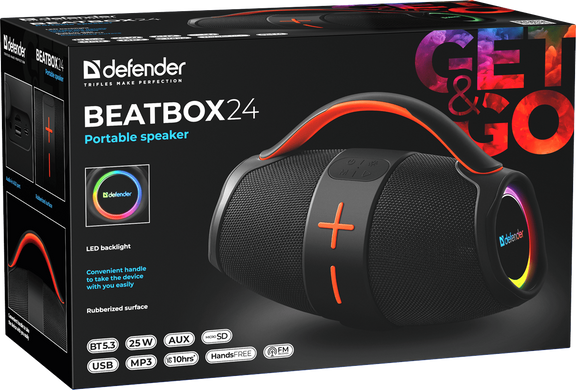 Портативна акустика Defender Beatbox 24 25Вт Black (65324) [203837]
