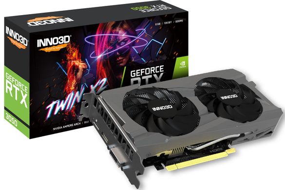 Inno3d Відеокарта GeForce RTX 3050 8GB GDDR6 Twin X2 (N30502-08D6-1711VA41)