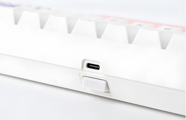 Клавіатура бездротова Epomaker EP64 60% Mulan Switch Hot-Swap (2.4G/BT/USB) RGB UA White (EP64-W-M) [606072]