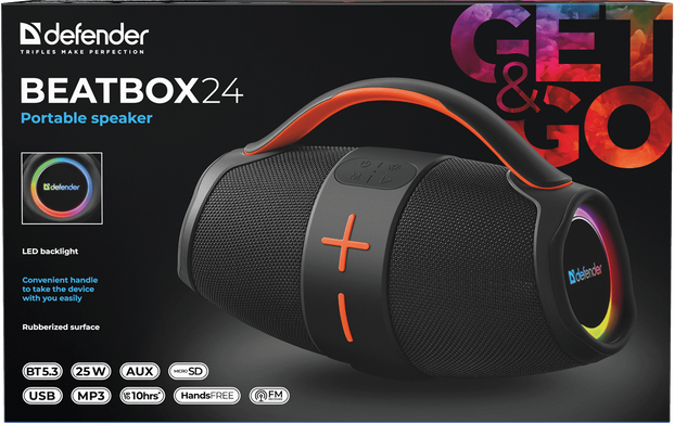 Портативна акустика Defender Beatbox 24 25Вт Black (65324) [203837]