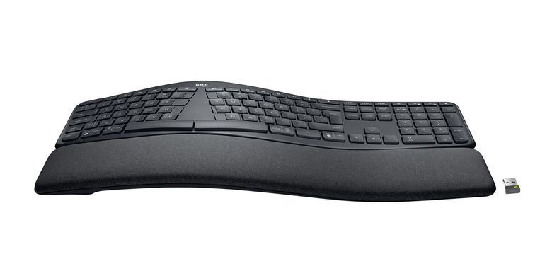 Клавіатура бездротова LOGITECH K860 ERGO Bluetooth keyboard - GRAPHITE - US INT'L - B2B (920-010352) [500053]