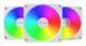 Набір із трьох вентиляторів для корпусу 120MM GF120R V2 ARGB PWM 3I1 (W) MONTECH (GF120R V2 ARGB PWM 3I1(W)) [502811], фото 1