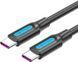 Кабель USB 2.0 Type-C M-M, 1 м, 100W Чорний, Vention (COTBF) [404561], фото 1
