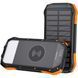 УМБ Choetech 10000mAh 2xUSB-A,1xUSB-C,solar panel, Qi-5W Black-Orange (B659-OR) [405424], фото 3