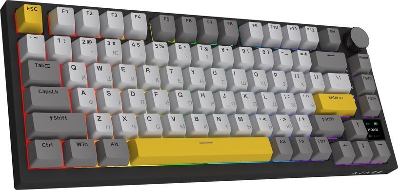 Клавіатура бездротова Ajazz AK820 Pro Gift Switch Black (AK820PRO-G-BGY) [611057]