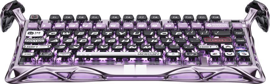 Клавіатура магнітна GravaStar Mercury V75 Pro 80keys, GravaStar x Gateron Jade Gaming, USB-A, 8k, RGB, Iron Purple (GSV75PRO_PL) [114354]
