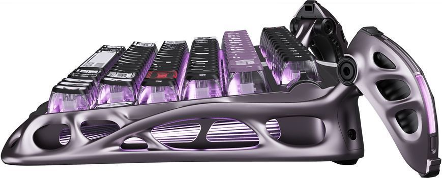 Клавіатура магнітна GravaStar Mercury V75 Pro 80keys, GravaStar x Gateron Jade Gaming, USB-A, 8k, RGB, Iron Purple (GSV75PRO_PL) [114354]