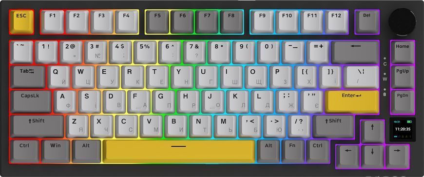 Клавіатура бездротова Ajazz AK820 Pro Gift Switch Black (AK820PRO-G-BGY) [611057]