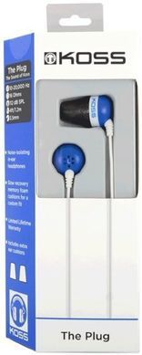 Навушники In-ear Koss The Plug Noise Isolating 3.5 mini-jack, Блакитний (196544.101) [107372]