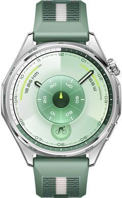 Смарт-годинник Huawei Watch GT 6 46mm Steel with Green Woven Strap (55020FTV) [617882]