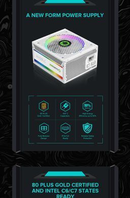 Блок живлення GAMEMAX (RGB 750 PRO WH (ATX3.1PCIe5.1)) [303202]