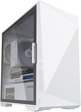 Корпус Zalman Z1 Iceberg без БЖ, 2xUSB3.0, 1xUSB2.0, 3x120мм, VGA 330мм, LCS ready, TG Side Panel, mATX, білий (Z1ICEBERGWH) [109645]