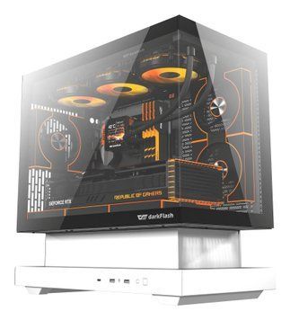 Корпус для комп'ютера DARK FLASH F1 mATX без блока живлення, білий (F1 WHITE) [504459]