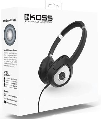 Навушники On-Ear Koss SP330, 3.5 mini-jack, 1.4м, Чорний (186230.101) [107331]
