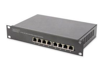 Комутатор DIGITUS 10", Gigabit Ethernet 8x10/100/1000Mbps RJ45 POE (DN-95317) [14877]
