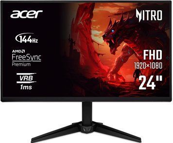 Монітор Acer 23.8" QG241YP6bip HDMI, DP, IPS, 144Hz, 1ms, FreeSync (UM.QQ1EE.605) [112554]