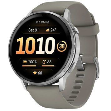 Смарт-годинник Garmin Venu 4 45mm Silver with Siliver Gray Silicone (010-03014-41) [619259]
