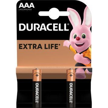Батарейка AАA/LR03, Лужна, Duracell MN2400, BL (2шт.) (6409628) [405680]