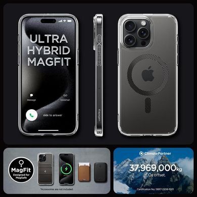 Чохол-накладка Spigen Ultra Hybrid MagFit для Apple iPhone 15 Pro Max Carbon Fiber (ACS06578) [602177]