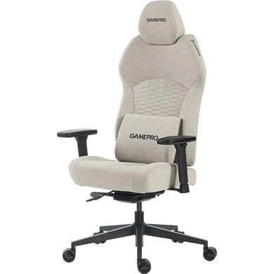 Крісло для геймерів GamePro Fabric Light Gray (GC760LG) [617859]