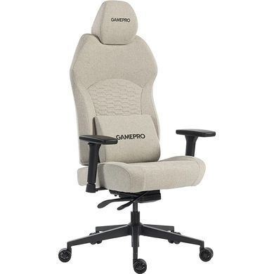 Крісло для геймерів GamePro Fabric Light Gray (GC760LG) [617859]