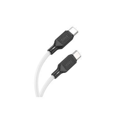 Кабель HOCO X90 Cool 60W silicone charging data cable for Type-C to Type-C White (6931474788474) [805240]