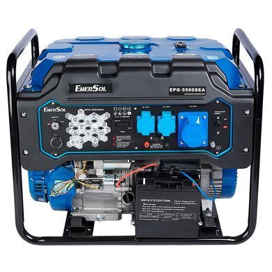 Генератор бензиновий EnerSol 230В 5/5.5кВт електростартер двигун EnerSol ES-390G 78.4кг (EPG-5500SEA) [112355]