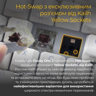 Клавіатура Ducky One 3 SF Cherry MX Red RGB UA USB White (DKON2167ST-RUAPXPWWWSC1) [614128]