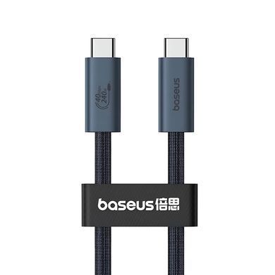 Кабель Baseus Flash Series 2 USB4 Full Featured Data Cable Type-C to Type-C 240W 1m Cluster Black (P10311803111-00) [802459]