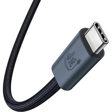 Кабель Baseus Flash Series 2 USB4 Full Featured Data Cable Type-C to Type-C 240W 1m Cluster Black (P10311803111-00) [802459]