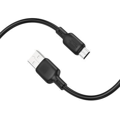 Кабель BOROFONE BX113 Lenny silicone charging data cable Micro(L=3M) Black (6941991115547) [805385]