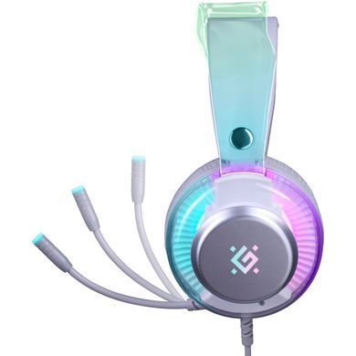 Гарнітура Defender Glitch, USB, RGB, 2м, White (62490) [404498]
