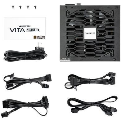 БЖ 650W Chieftec VITA SM3 ATX 3.1 120mm, 80+ Bronze, Semi modular, Retail (BPX-650-C) [404918]