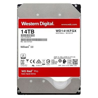 Накопичувач HDD SATA 14.0TB WD Red Pro NAS 7200rpm 512MB (WD142KFGX) [611678]