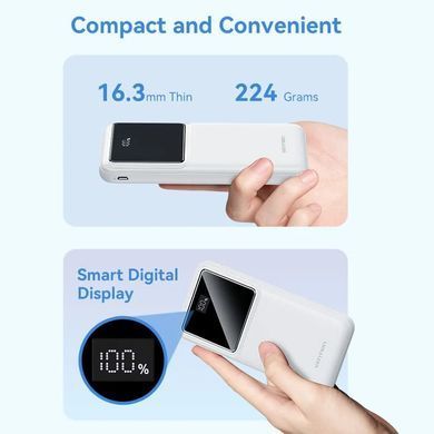Універсальна мобільна батарея Vention 10000mAh PD QC 3.0 White (FHKW0) [617720]