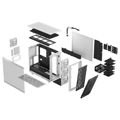 Корпус для ПК FRACTAL DESIGN Meshify 2 RGB White TG Clear t (FD-C-MES2A-08) [303857]