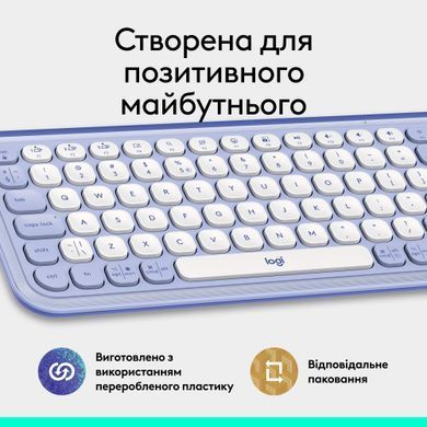 Клавiатура бездротова Logitech Pop Icon Keys Lilac (920-013074) [606038]