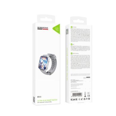 Смарт-годинник BOROFONE BD15 46mm. 200 mAh. IP67 Smart watch(call version) silver (6941991125416) [806602]
