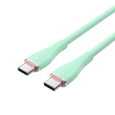 Кабель Vention USB 2.0 C Male to C Male 5A Cable 1.5M Light Green Silicone Type (TAWGG) [802429]