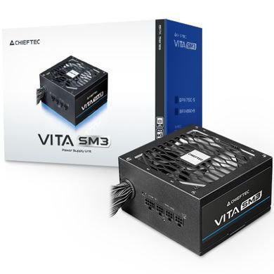 БЖ 650W Chieftec VITA SM3 ATX 3.1 120mm, 80+ Bronze, Semi modular, Retail (BPX-650-C) [404918]