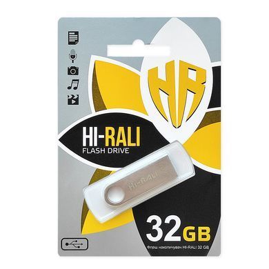 Флеш-накопичувач USB 32GB Hi-Rali Shuttle Series Silver (HI-32GBSHSL) [607199]