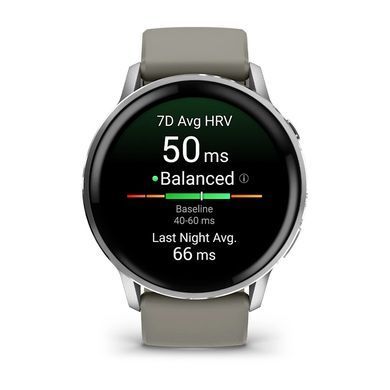 Смарт-годинник Garmin Venu 4 45mm Silver with Siliver Gray Silicone (010-03014-41) [619259]